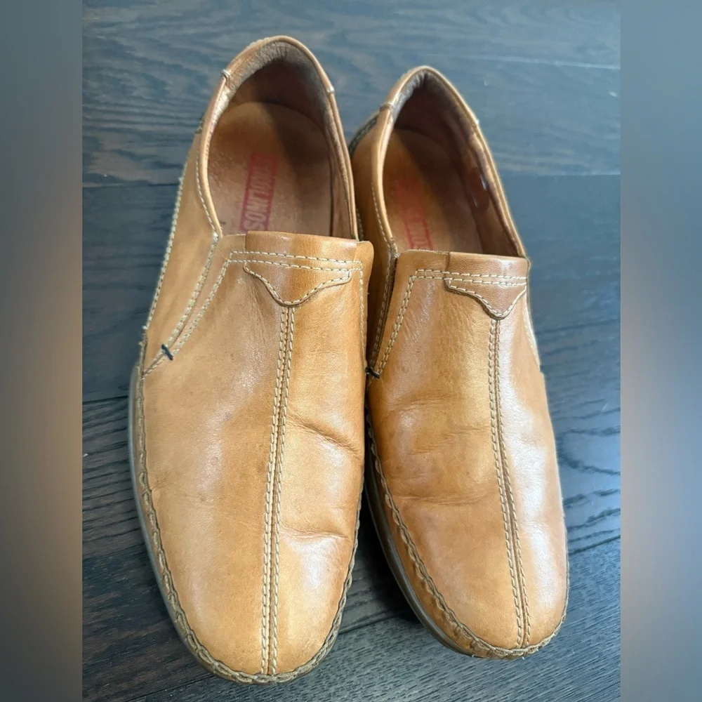 PIKOLINOS San Telmo Brown Leather Loafers Size 42